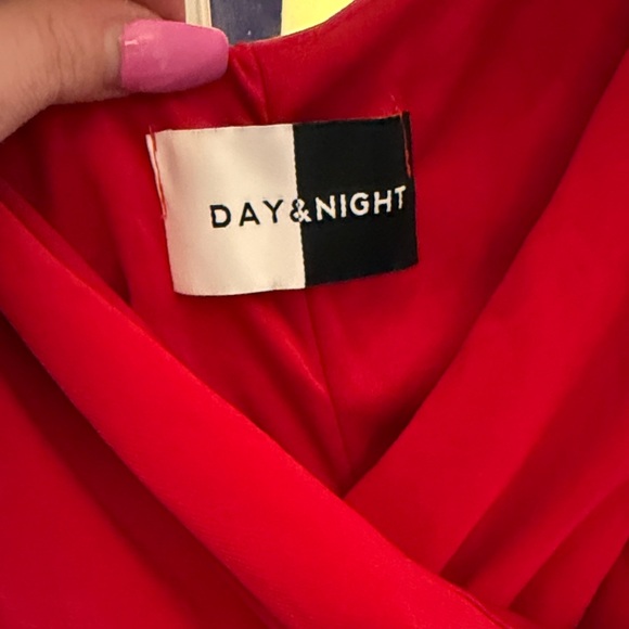 Red Draped Dress - Picture 2 of 4